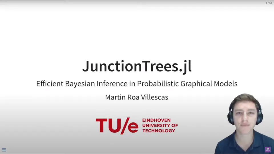 JunctionTrees.jl - Efficient Bayesian Inference in Discrete Graphical Models