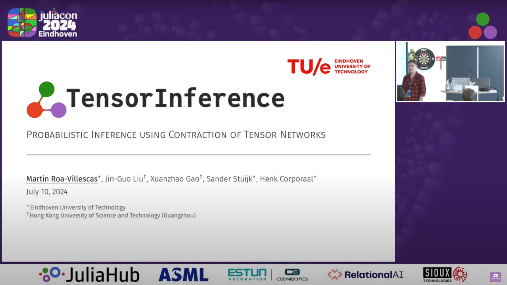 Probabilistic inference using contraction of tensor networks | MRV